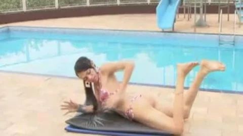 Sthis guymale Outdoor dirty pokeing By Pool