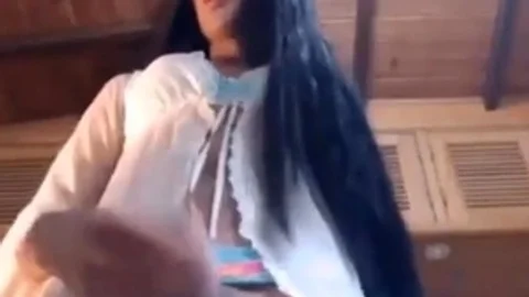 nice-looking sheboy latin chick Strokes Her Shecock