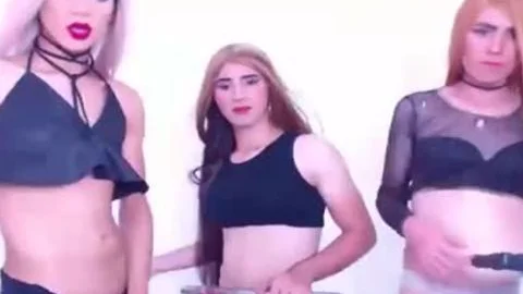 delicious trannies Undressing And Jacking jock