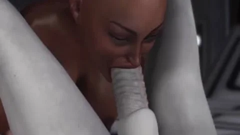 naughty Sci Fi Female Alien Plays With A black gal In The Space Station