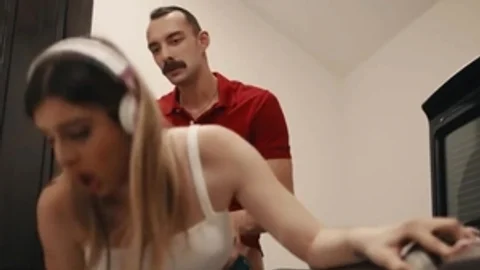 busty ladyboy Ivory Mayhem Barebacked In The Laundry Room