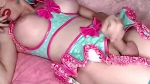 large boobs American Translady In Glasses Wanks On webcam