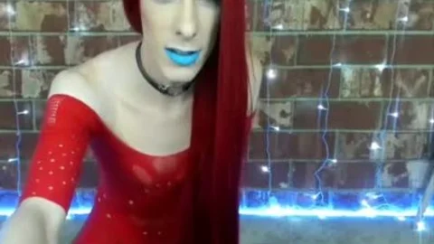 Sick Redhead shemale Plays With butthole And 10-Pounder Games