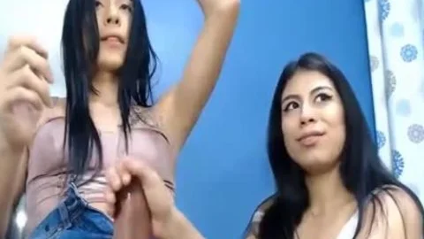 sexy latin chick suck And slam large knob shemale And acquires Facial Li