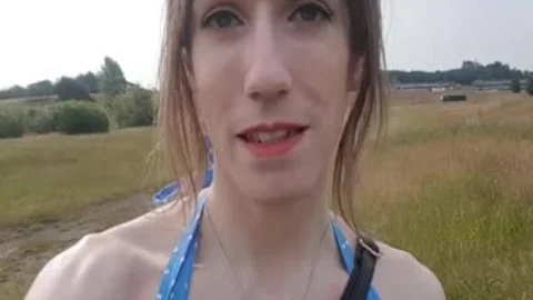 Outdoor anal In My Summer suit; Public No panties Finger plow