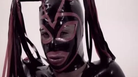Fetish tranny In Latex Suit And Mask plows