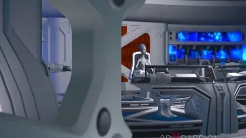 3d Alien Dickgirl bonks A juicy ebon In The Space Station
