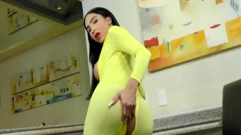 TS Yasmin Dornelles Milks every Drop Out Of Her humongous Shaft