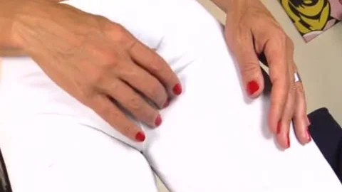 Transvestite Claudia Stroking Her 10-Pounder In stockings