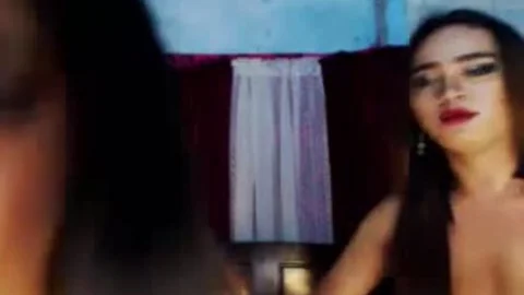 lady-man pair Playing Their Own penises